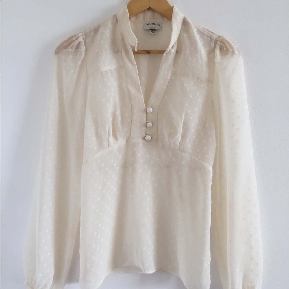 Alice Temperly for Target Sheer Polka Dot Blouse